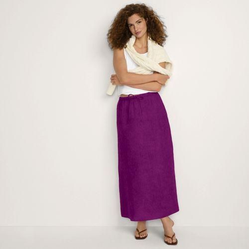 Leinen-Midirock, Damen,  Lila, by Lands' End
