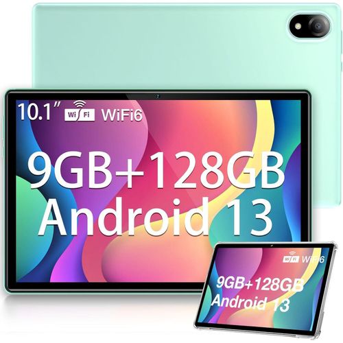 Tablet 10,1 Zoll Tablet PC 2023, 9 GB + 128 GB (1 TB TF), 1280 x 800 IPS/WiFi-6/5060 mAh/8 MP/Google GMS/Widevine L1/GPS/BT5/Typ C/3,5 mm