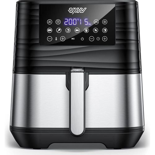 Heißluftfritteuse 5,5L XXL, 1700W Heissluftfriteuse mit Digitalem LED-Touchscreen und 7 Programmen, Vorheizen & Warmhalten & Auftauen, Airfryer