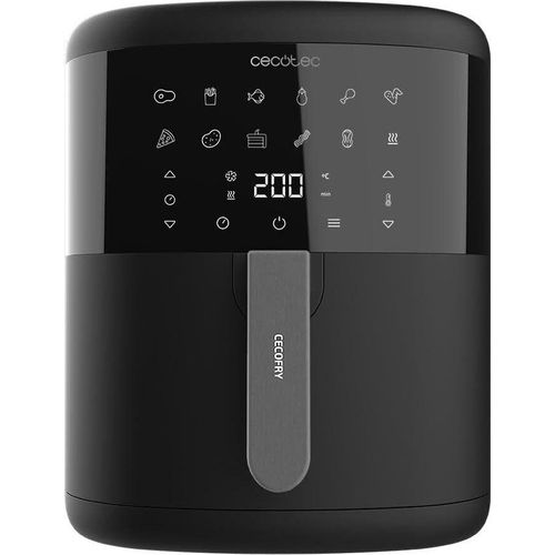 Heißluftfritteuse ohne Öl, 6 L Cecofry Bombastik 6000. 1700 W, PerfectCook-Technologie, Einstellbare Temperatur und Zeit, Touch-Steuerung, 12 Modi