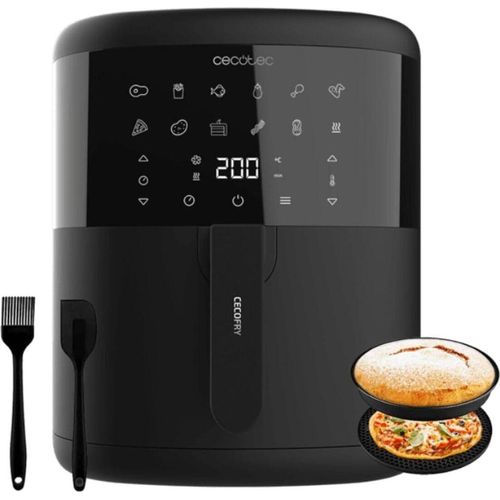 Heißluftfritteuse ohne Öl, 6 L Zubehör Cecofry Bombastik 6000 Full, 1700 W, PerfectCook-Technologie, Einstellbare Temperatur und Zeit, Touch-Steueung