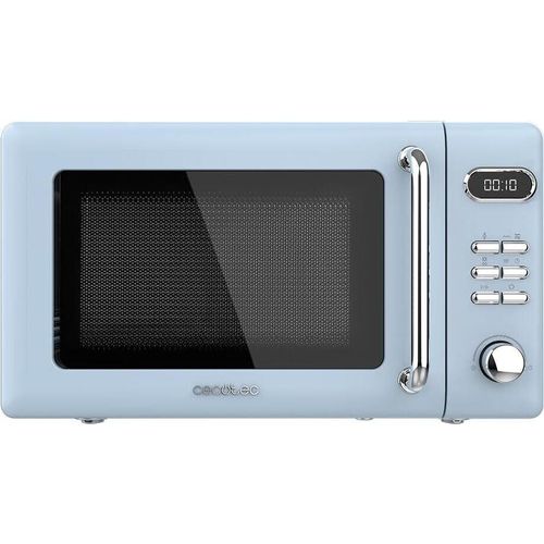 Mikrowelle mit Grill Proclean 5110 Retro Blue, 700 W in 5 Stufen, Timer bis 60 Minuten, 8 Programme und Auftaumodus, Vintage-Design in Blau