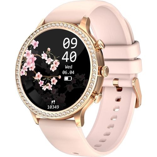mit Telefonfunktion Diamanten Sportuhr mit Blutdruckmessung Schlafüberwachung Pulsuhr Schrittzähler Uhr Fitness Tracker