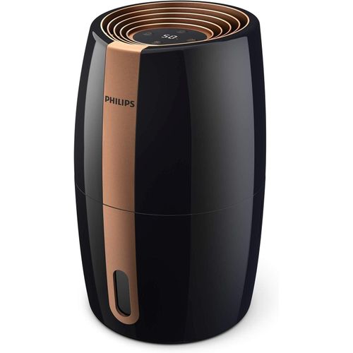 Luftbefeuchter 2000 Serie - Natürliche und hygienische Luftbefeuchtung durch nano-große Wassermoleküle, schwarz/kupfer (HU2718/10)