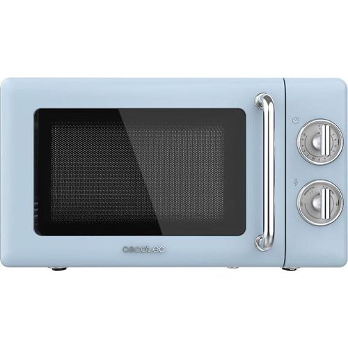 Mikrowelle Proclean 3010 Mechanische, 20 L Retro Blue 700 W in 6 Stufen, Timer bis zu 30 Minuten, Auftaumodus, Vintage-Design in Blau, Stahl-Finish
