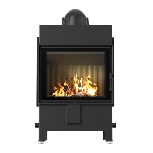 Kamineinsatz aus Stahl KRATKI LUCY 12 kW Ø 200 schwarz Verkleidung