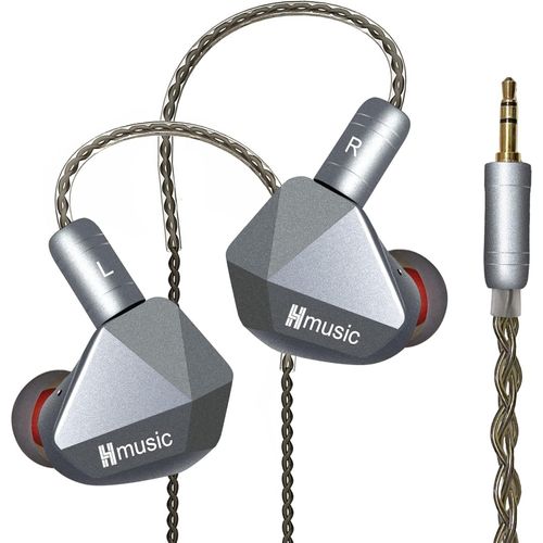 Hi-Res Dual Magnetic Dynamic Drivers In-Ear Ohrstöpsel, geräuschisolierende Stereo-Ohrhörer mit 0,78mm 2Pin abnehmbarem Kabel (ohne Mikrofon)