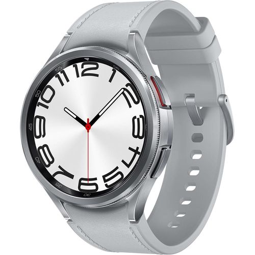 Samsung Galaxy Watch6 Classic 47mm Silver Smartwatch, Gesundheits- und Fitness-Tracking, Schnellladebatterie, Bluetooth