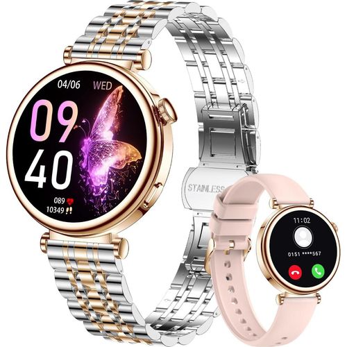 Civo Roségold Damen Smartwatch Fitness Tracker: IP67 Wasserdicht, Schrittzähler, Blutdruck & Herzfrequenz, Android/iOS kompatibel