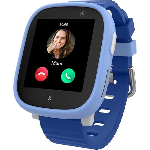 Wasserdichte Telefonuhr für Kinder (mit SIM-Karte), 4G, Anrufe, Nachrichten, Schulmodus, SOS-Funktion, GPS, Kamera, Schrittzähler (blau)