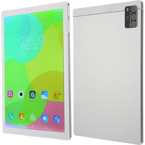 10.1 Zoll Android 11 Tablet PC Dual SIM Karten Slot, 6GB RAM 128GB ROM, HD IPS Bildschirm, Octa Core, 2.4/5GW WiFi, Kamera, 5000mAh Akku ku-Silver