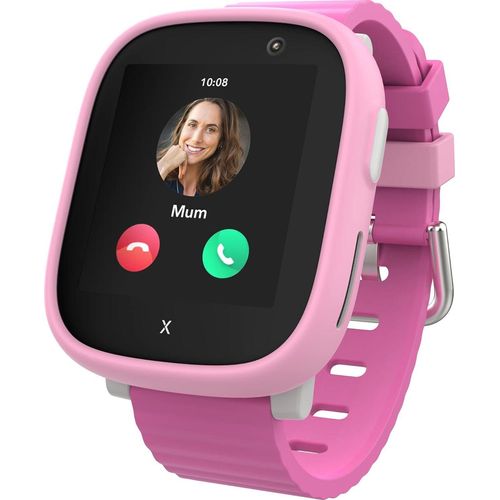 Wasserdichte Telefonuhr für Kinder (mit SIM-Karte), 4G, Anrufe, Nachrichten, Schulmodus, SOS-Funktion, GPS, Kamera, Schrittzähler (Rosa)