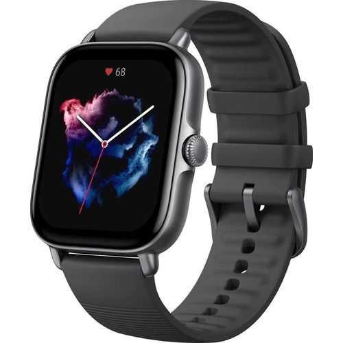 Smartwatch Fitness, Menstruationszykluskontrolle, Herzfrequenz, SpO2 und Stresslevel, 150 GPS-Sportmodi, 5 ATM wasserdicht, integrierte Alexa Schwarz