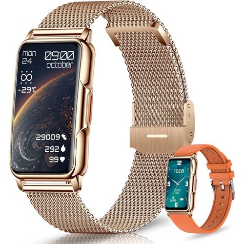 Fur Herren Damen mit 126+ Sportmodi Fitness Bluetooth-Benachrichtigungen, Schrittzähler, Schlafmonitor, Herzfrequenzmesser, SpO2, IP68