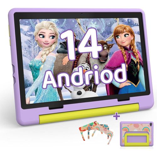 HotLight Android 14 Tablet 10 Zoll - Kinder Octa Core Kinder OTG Übertragung Wi-Fi 6G Widevine L1 8GB + 64GB 1TB TF Typ C Kopfhöreranschluss Gesicht