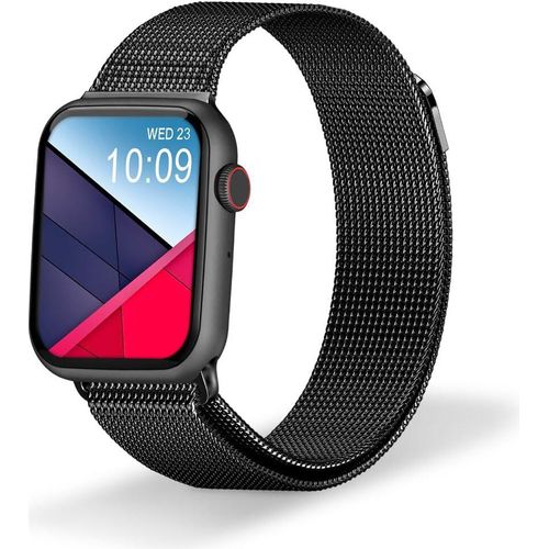 Smartwatch Color Full 2 – Smartwatch mit 2 Armbändern: Metall und schwarzes – 1,91 Zoll IPS-Touchscreen – IP67 wasserdicht 128 Sportmodi Android IOS