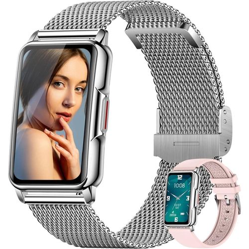 Damen Smartwatch 1,47 Zoll mit IP68 wasserdichter Fitness-Tracker mit zwei Wochen Standby 124 Trainingsmodi Herzfrequenz Schlafmonitor Android iOS
