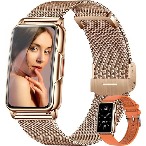 Damen-Smartwatch 1,47 Zoll mit IP67, wasserdicht, mit zwei Wochen Standby, SpO2, 24 Trainingsmodi, Schlafüberwachung, Musiksteuerung, Android iOS