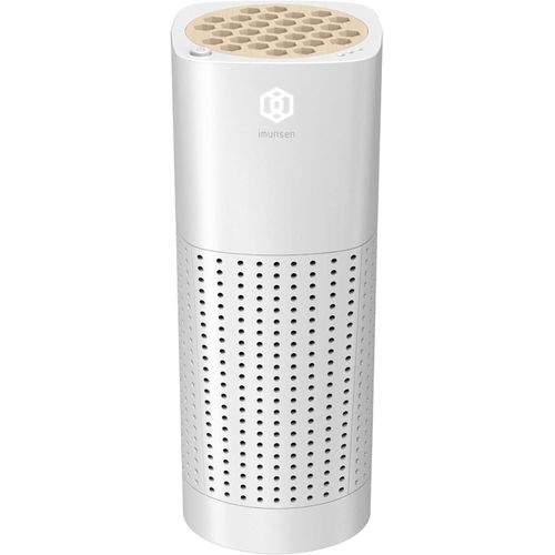Luftreiniger mit Zypressenholzfilter, 4-Stufen-Filtration, echter H13-HEPA-Filter, USB-Anschluss 5 V für Auto, Schreibtisch und Büro, aus Korea (Weiß)