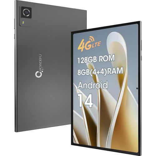 CWOWDEFU Android Tablet, 10.1 Zoll 14 4G LTE Tablet & Telefon MTK 2.3GHz Chipsatz, 128GB ROM, 8GB RAM, Wi-Fi, Bluetooth, GPS, Alles aus dem Mantel