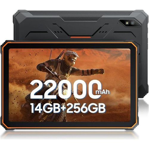 Tablet, 22000-mAh-Akku, 10,36-Zoll-2,4K-Display, robustes Android 13 IP68-Tablet, 12 GB + 128 GB (1 TB erweiterbar), Dual-SIM 4G, 13 MP + 16 MP,