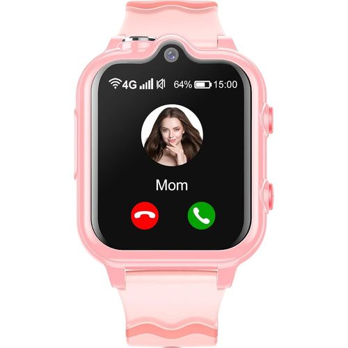 Smartwatch Kinder mit GPS und Telefon Uhr 4G WiFi Videoanruf SOS 2 Kameras Wasserdicht SMS Wecker Stoppuhr Klassenmodus Unbekannten Anruf Ablehnen