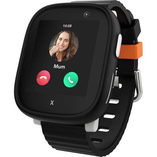 Telefon Uhr für Kinder4G, Anrufe, Nachrichten, Schulmodus, SOS-Funktion, GPS, Kamera, Schrittzähler (SCHWARZ)