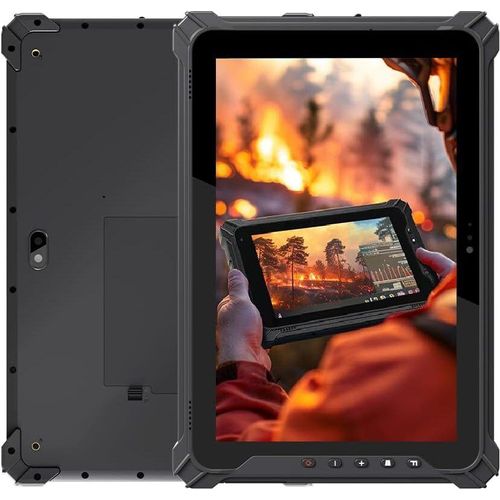 iEdge T10W-2D Rugged Windows Tablet, 10.1 Zoll Industrie Tablet 2D Scanner, N5100, 8GB+128GB, 4G LTE, GPS, BT5.0 Wi-Fi, Wasserdicht, 700nit Sonnenlicht