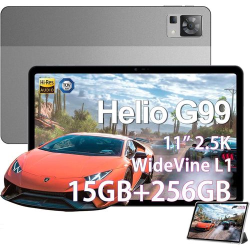 Tablet 11 Zoll, 2.5K Display Helio G99 Octa-Core 15GB RAM 256GB ROM (2TB TF) Tablet, 8580mAh/33W, Android 13, 2560x1600, 20MP Dual SIM 4G LTE +5G WiFi