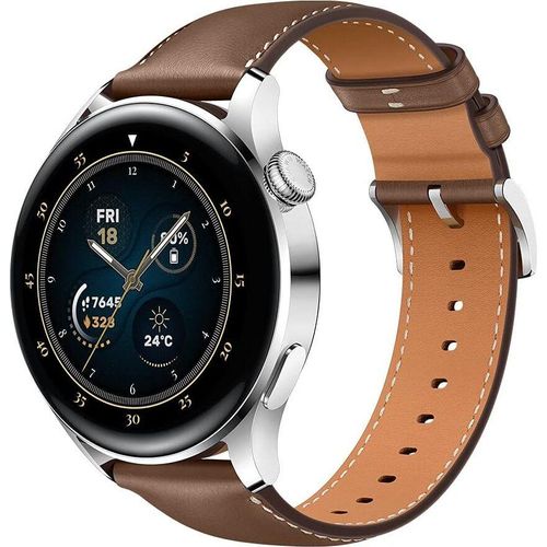 Huawei Watch 3 Classic (46 mm) - Smartwatch Brown Leder, OB02595, braunes Leder, Einheitsgröße