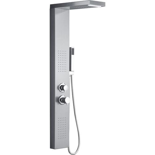 Duschpaneel Duschsystem Edelstahl Gebürstet Duscharmatur Duschset mit Regendusche, Massagedusche, Wasserfalldusche, Handbrause