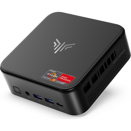 Mini-PC, AM02 AMD Ryzen 7 5700U 16 GB DDR4 512 GB SSD Mini-Desktop-Computer mit Radeon RX Vega 8 Grafikunterstützung DP + HDMI 4K, WiFi 6 Bluetooth 5
