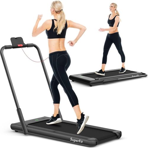 2 in 1 Laufband mit APP & Fernbedienung | Bluetooth | 1-12 km/h | LED Display | Handyhalterung | klappbar | bis 120 kg belastbar