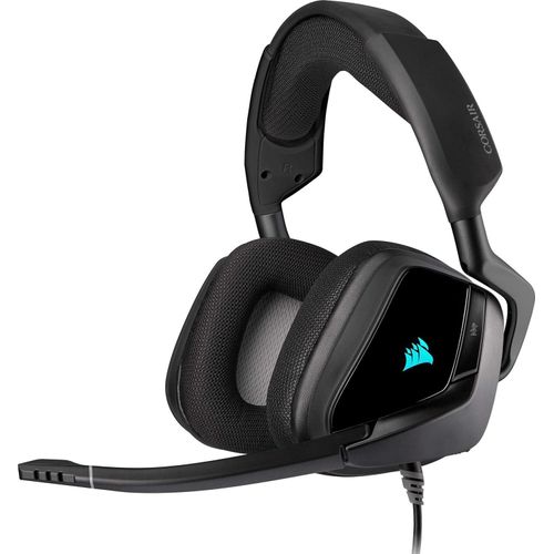 Corsair Void Elite RGB USB Gaming Headset (7.1 Surround Sound, iCUE RGB-Beleuchtung, Mikrofaser-Ohrpolster, Memory-Schaum, für PC, Xbox, PS4, Switch