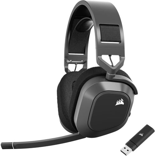Gaming-Headset mit Bluetooth, Dolby Atmos, omnidirektionalem Mikrofon, iCUE, kompatibel mit PC, Mac, PS5, PS4, Switch, Handy - Stahlgrau