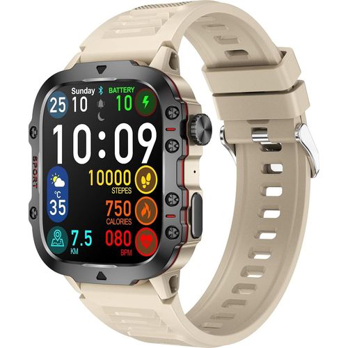 Smartwatch mit Telefonfunktion Herren Schrittzähler Uhr Herzfrequenz Blutdruckmessung Schlafmonitor Sportmonitor von Kalorienverbrauch Android IOS