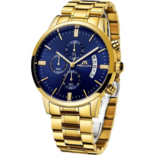 Militär Chronographen Herren Wasserdicht Analog Armbanduhr Großes Ziffernblatt Leuchtende Datum Uhren fur Männer Klassische Elegantes Geschenk