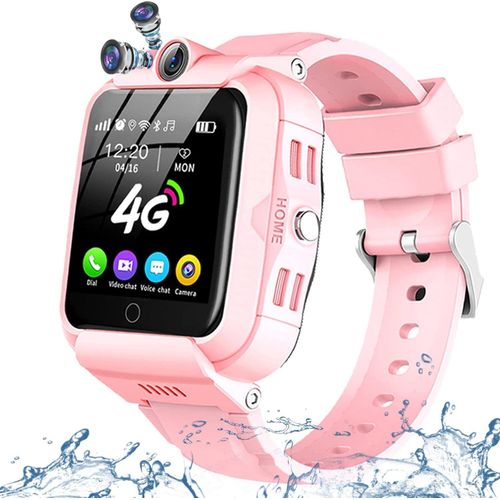Kinder Smartwatch 4G GPS, Kinder Intelligente Uhr mit WiFi,SMS,Anruf, Sprach&Video Chat, Bluetooth,Wecker,Lehrplan, Schrittzähler Andriod iOS