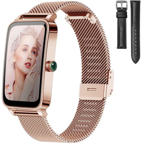 Männer Frauen Smart Watch Handy, IP68 wasserdicht mit Blutsauerstoff-/Herzfrequenz-/Schlafmonitor, 1,45 Zoll rechteckiger 20 Sportmodi Android IOS