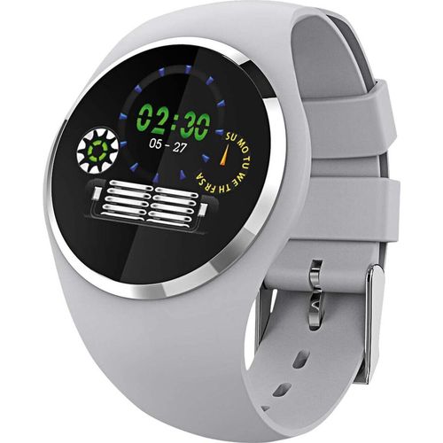 Fitness Tracker mit Herzfrequenz Blutdruck Schlaf Schritte Farbdisplay mit Animation Smartwatch Armband Uhr - 9703-4 Grau fur Android IOS