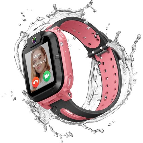 4G Kinder-Smartwatch-Telefon mit langanhaltendem Video-und Telefonanruf, Kinder-GPS-Uhr mit Echtzeit-Ortung und Wasserdichtigkeit IPX8