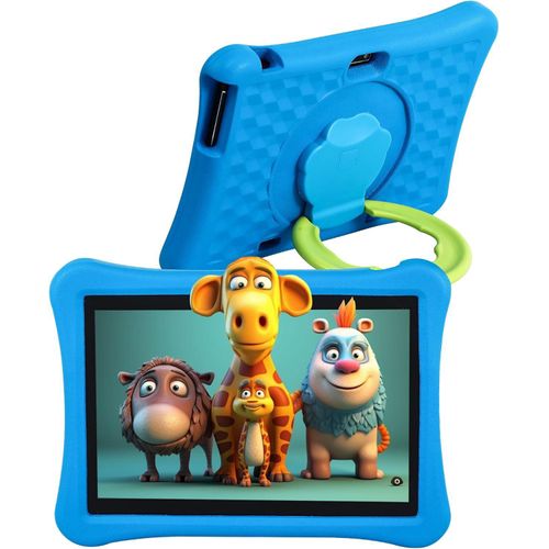Tablet-PC, 10-Zoll-Android-Tablet für Kinder mit 4 GB RAM, 64 GB Speicher, stoßfester EVA-Hülle, sicherem Bildschirmschutz für die Augen