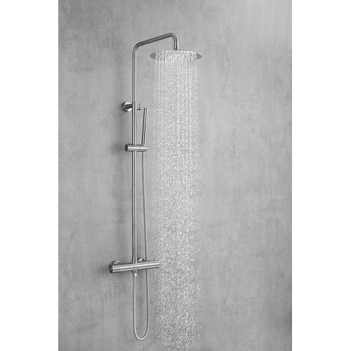 Duschsystem aus Edelstahl | Gebürstet | Regendusche und Handbrause | Duscharmatur komplettset | Mischbatterie | Tolle Qualität | Einfache Installation