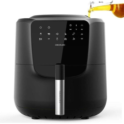 Heißluftfritteuse ohne Öl 5,5 l mit Spray Cecofry Rain M. 1550 W, manuelles Sprühen,Touch-Bedienfeld, Regulierbarer Thermostat, Selbstreinigung