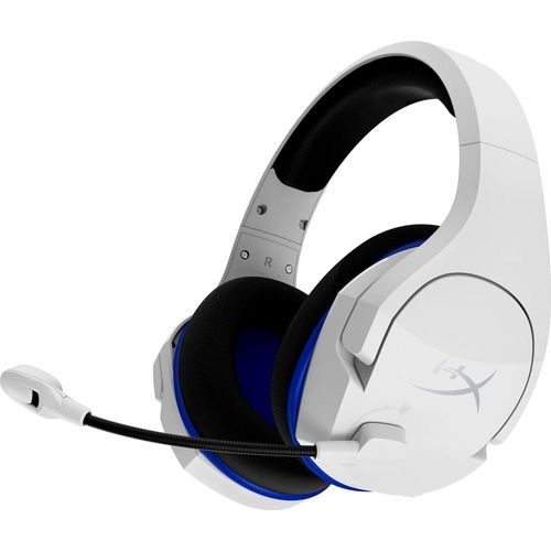 Gaming Headset, für PS4, PC, leicht, robuste Stahlschieberegler, geräuschunterdrückendes Mikrofon, Weiß