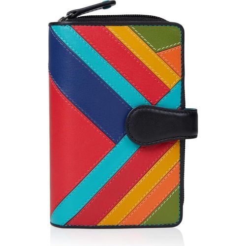 Geldbörse Damen Portemonnaie Leder mit RFID Schutz Geldbeutel Damen Viel Kartenfächer Bifold mit Reissverschluss Portmonee mit Geschenk-Box'