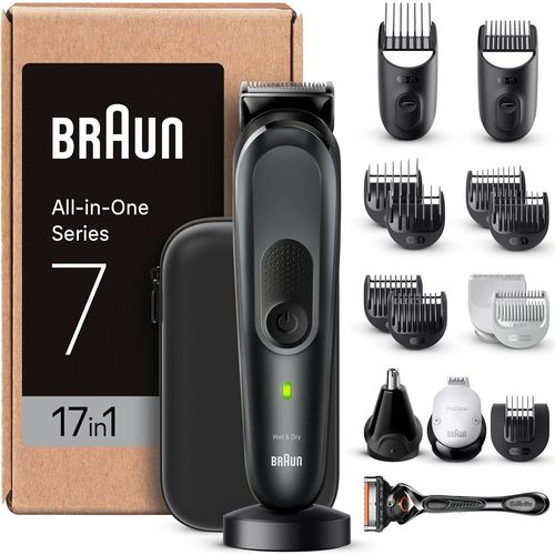 17-in-1 Barttrimmer/Bartschneider, Trimmer/Haarschneider Herren, Haarschneidemaschine, 100 Min. kabellose Laufzeit