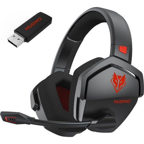 Wireless Gaming Headset für PS5, PS4, PC, Rauschunterdrückung über Ohr-Gaming-Kopfhörer mit Mikrofon, 17+ Stündige Wireless-Nutzung