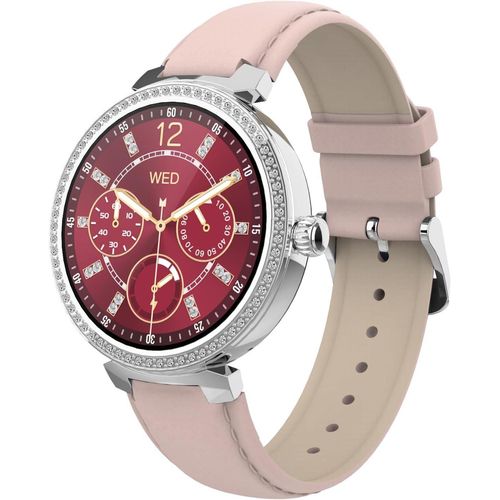 Smartwatch SW062 - Farbe Hellblau/Lila - Bluetooth-Anruf, Schlafüberwachung, Echtzeitfrequenz, IP67 Wasserbeständigkeit - Armband aus PU