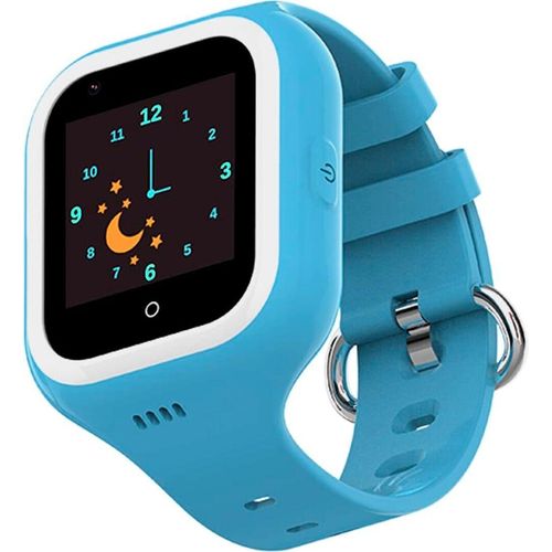 Kinder-Smartwatch mit GPS, Video- und Sprachanrufen, SOS-Taste, Schulmodus, IP67 wasserdicht, animierten Hintergründen und Sicherheitszonen.